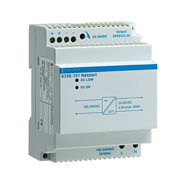 Busch-Jaeger Netzteil REG,230V/24V,2500mA 6358-101